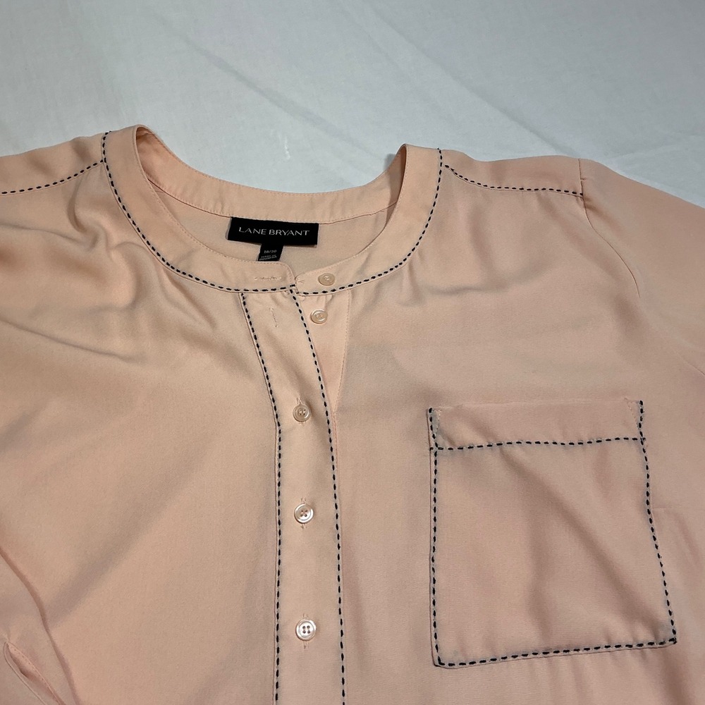 Lane Bryant Blouse Top Tunic Button Front Long Sleeve Plus Size‎ 18/20